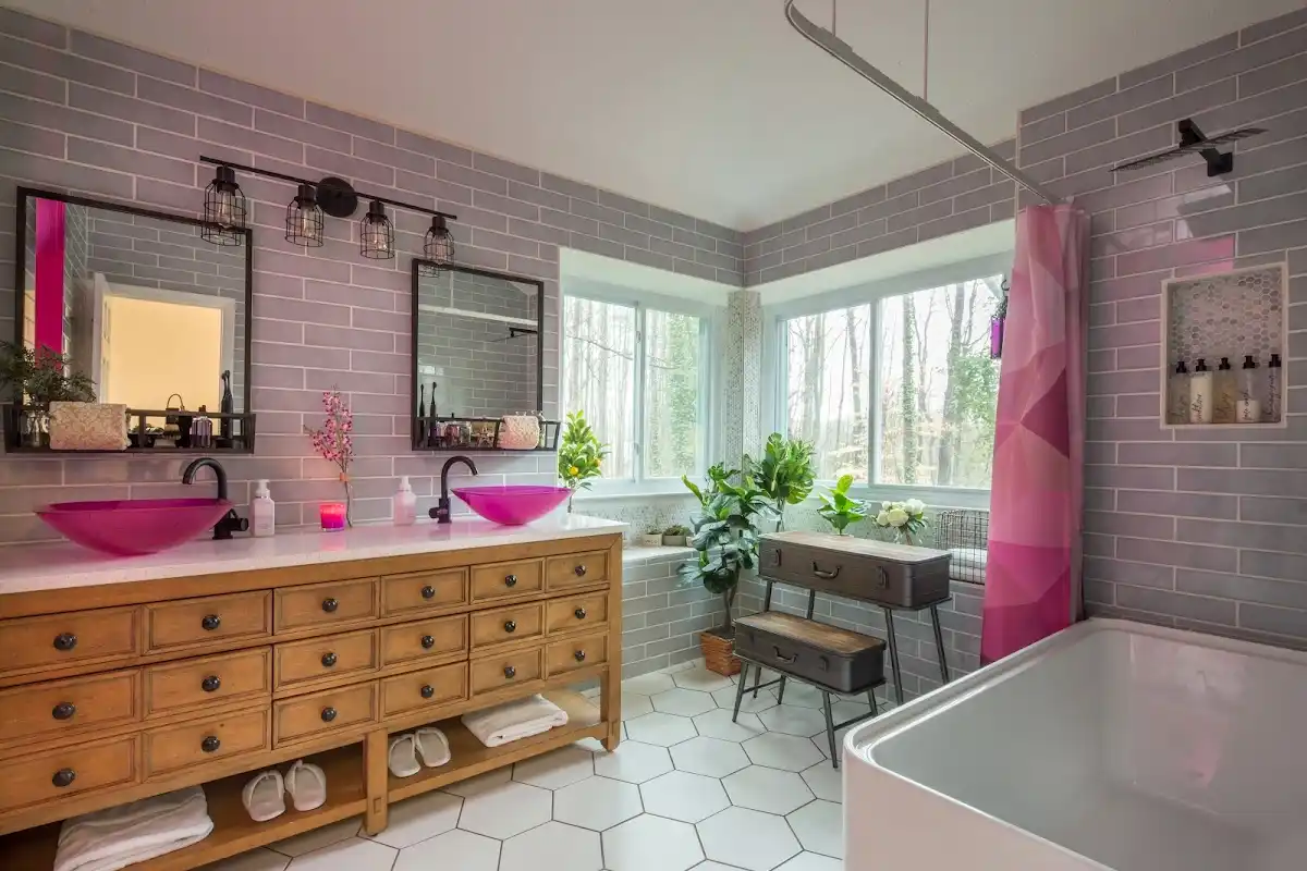 Bathroom renovation after water damage restoration in Hadley